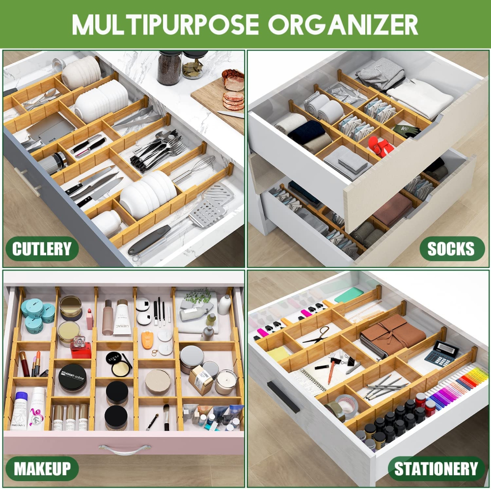 Shallow Bamboo Drawer Divider -  - Sikora Solutions Organization  Simplified