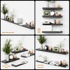 Boswillon Black Floating Shelves for Wall, 4 Sets Black Wall Shelves for Bedroom with Invisible Brackets