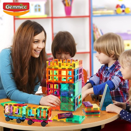 Magnetic Tiles Building Blocks, Magnet Toys for Kids, STEM Approved Educational Toys