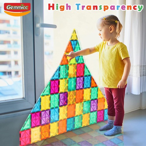 Magnetic Tiles Building Blocks, Magnet Toys for Kids, STEM Approved Educational Toys